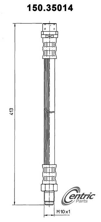 Centric Parts Brake Hose top view frsport 150.35014