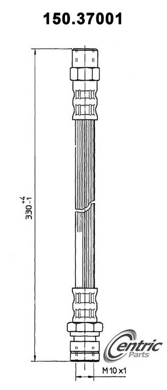 Centric Parts Brake Hose top view frsport 150.37001