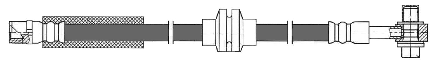 Centric Parts Brake Hose top view frsport 150.38009