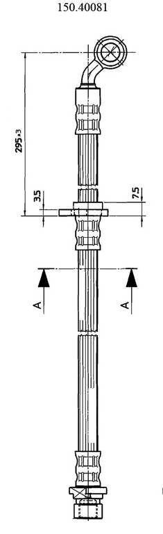 Centric Parts Brake Hose top view frsport 150.40081