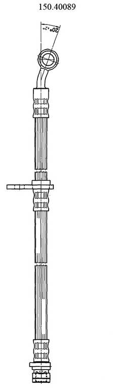 Centric Parts Brake Hose top view frsport 150.40089