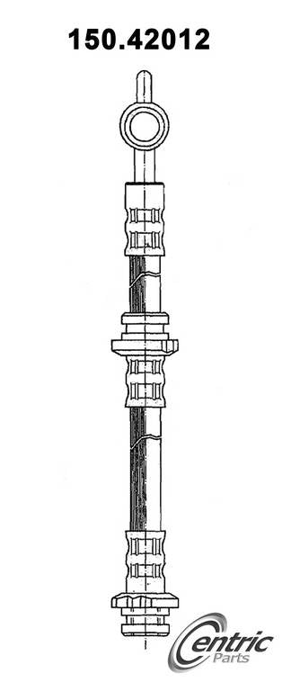 Centric Parts Brake Hose  top view frsport 150.42012