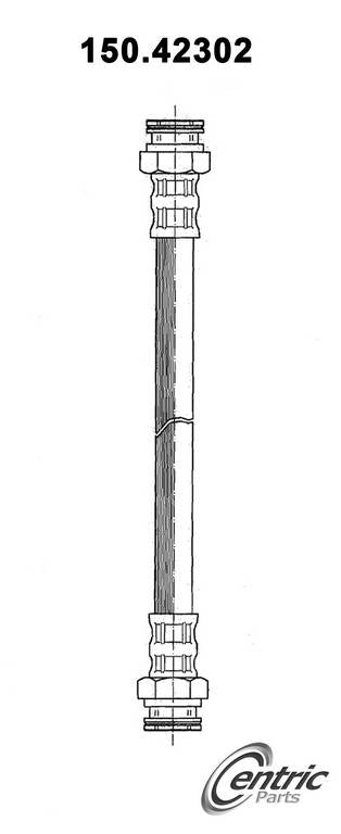 Centric Parts Brake Hose top view frsport 150.42302