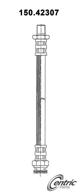 Centric Parts Brake Hose top view frsport 150.42307