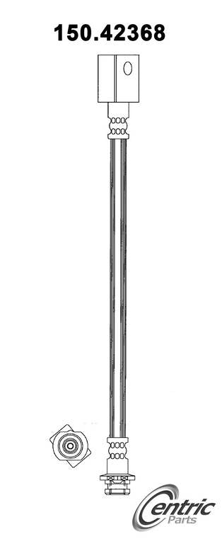 Centric Parts Brake Hose top view frsport 150.42368