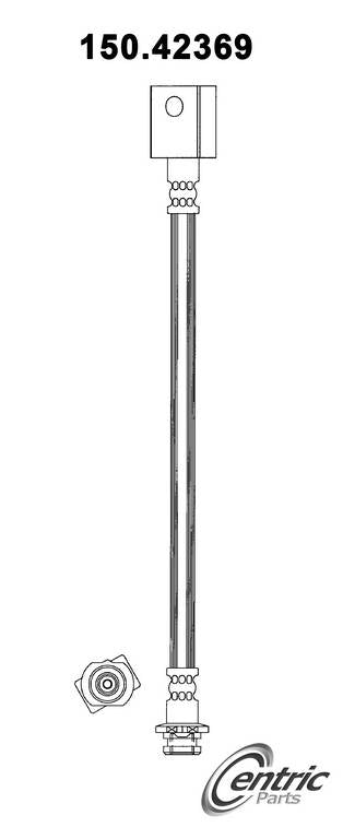 Centric Parts Brake Hose top view frsport 150.42369