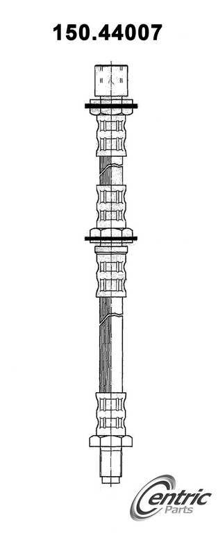 Centric Parts Brake Hose top view frsport 150.44007