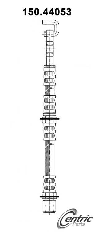Centric Parts Brake Hose top view frsport 150.44053