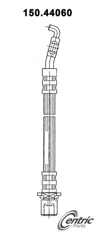 Centric Parts Brake Hose top view frsport 150.44060