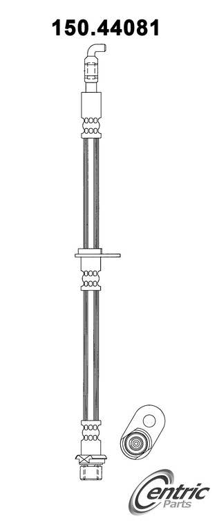 Centric Parts Brake Hose top view frsport 150.44081