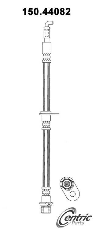 Centric Parts Brake Hose top view frsport 150.44082