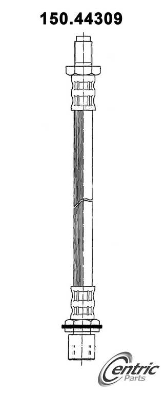 Centric Parts Brake Hose top view frsport 150.44309