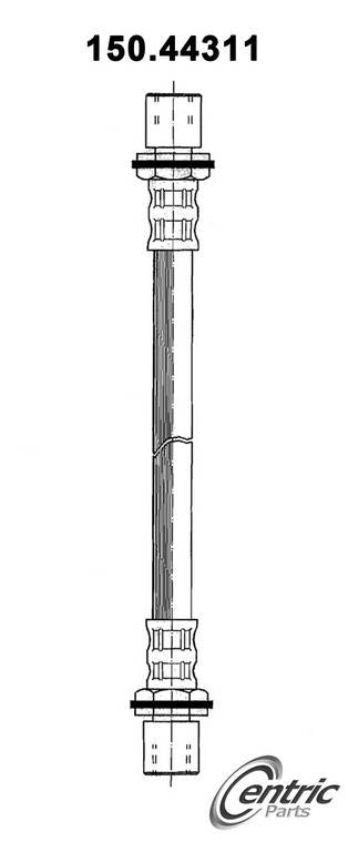 Centric Parts Brake Hose top view frsport 150.44311