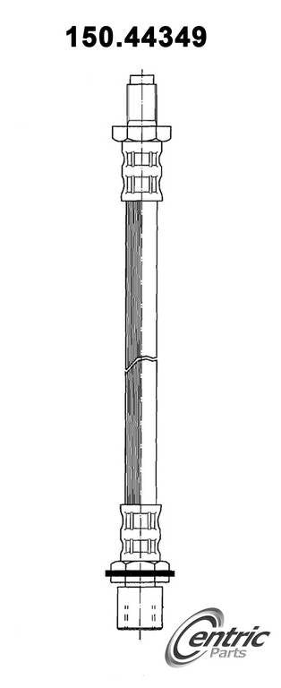 Centric Parts Brake Hose top view frsport 150.44349