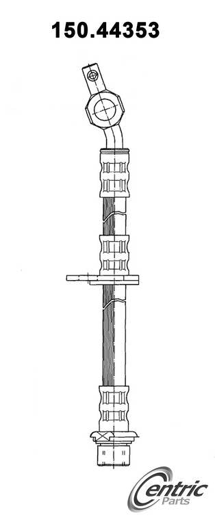 Centric Parts Brake Hose top view frsport 150.44353