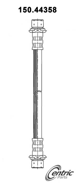Centric Parts Brake Hose top view frsport 150.44358