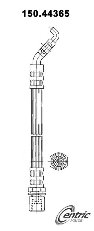 Centric Parts Brake Hose top view frsport 150.44365