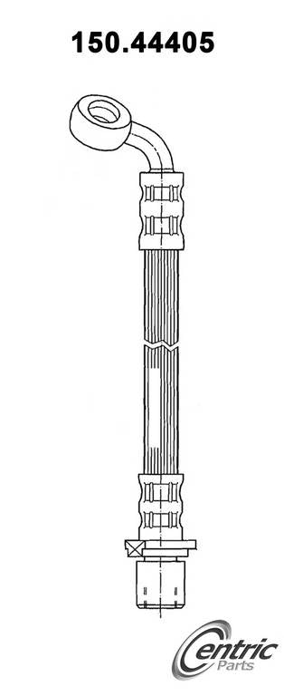 Centric Parts Brake Hose top view frsport 150.44405