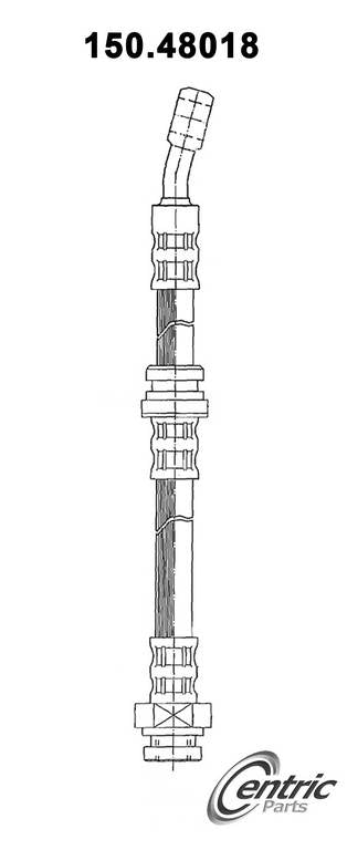 Centric Parts Brake Hose top view frsport 150.48018