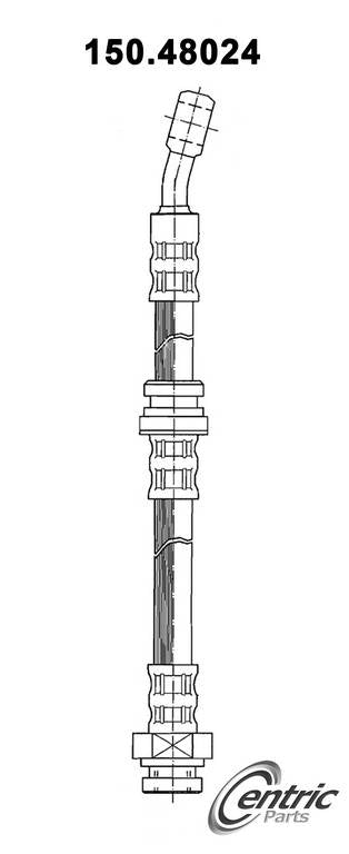 Centric Parts Brake Hose top view frsport 150.48024