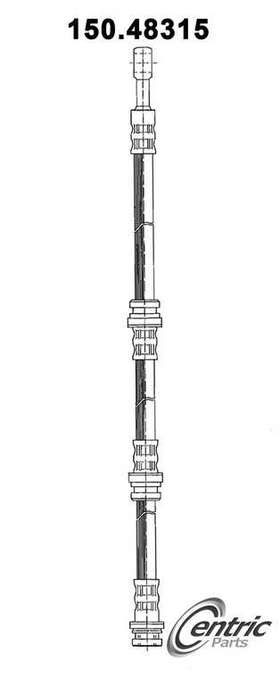 Centric Parts Brake Hose top view frsport 150.48315