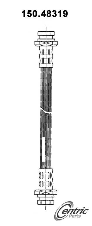 Centric Parts Brake Hose top view frsport 150.48319