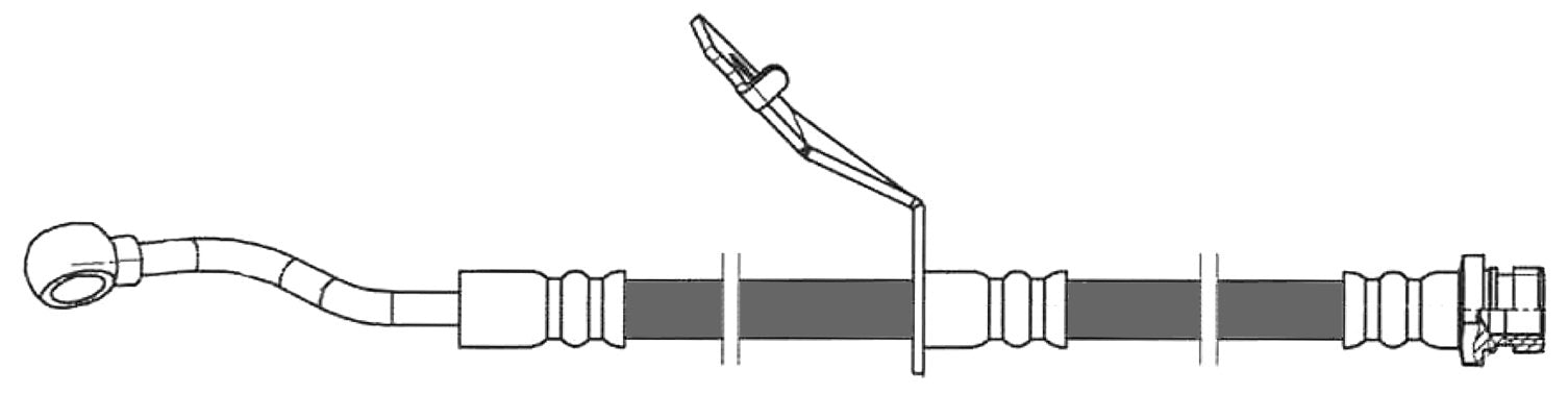 Centric Parts Brake Hose top view frsport 150.50059