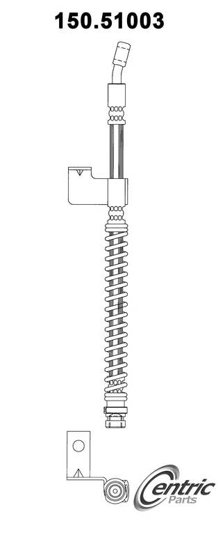 Centric Parts Brake Hose top view frsport 150.51003