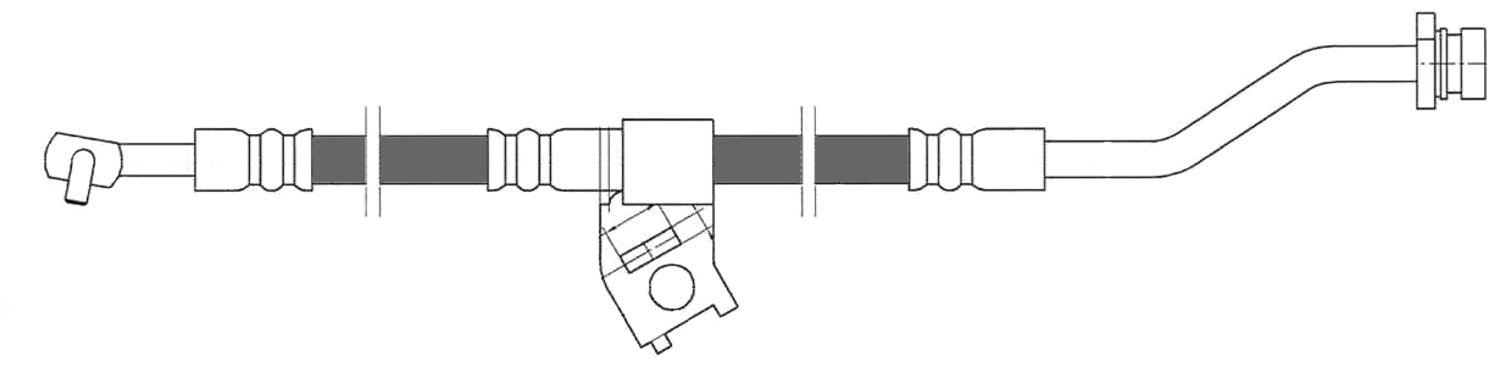 Centric Parts Brake Hose top view frsport 150.51097