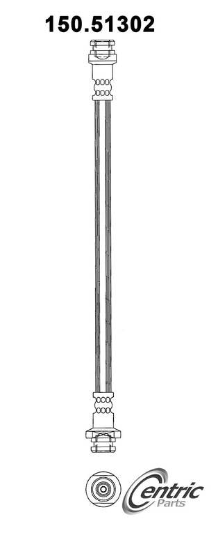 Centric Parts Brake Hose top view frsport 150.51302