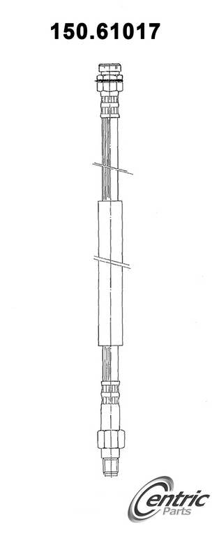 Centric Parts Brake Hose top view frsport 150.61017
