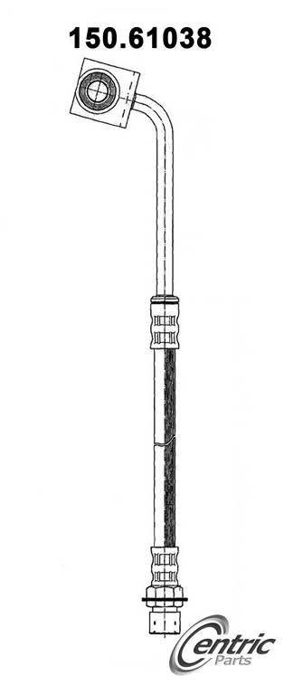 Centric Parts Brake Hose top view frsport 150.61038