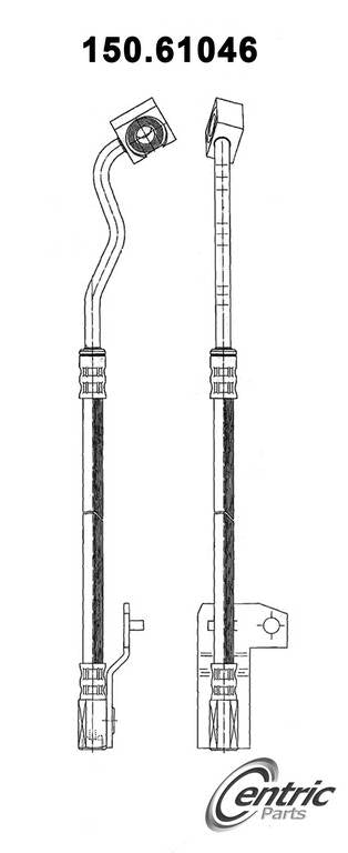 Centric Parts Brake Hose top view frsport 150.61046