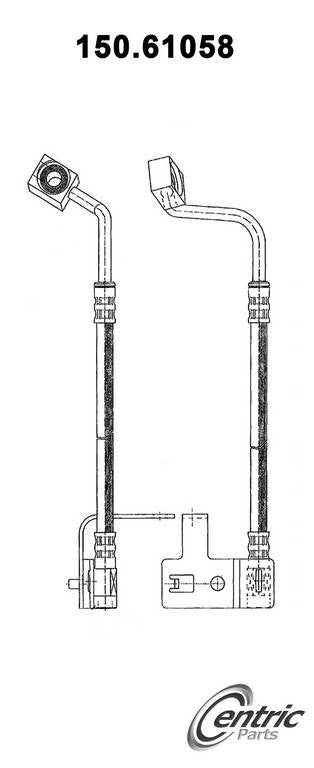 Centric Parts Brake Hose top view frsport 150.61058