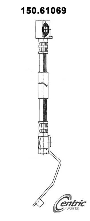Centric Parts Brake Hose top view frsport 150.61069