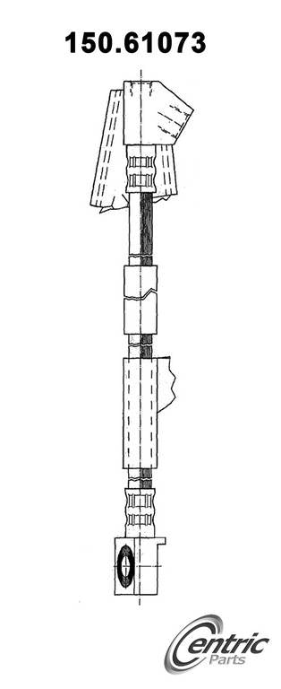 StopTech Brake Hose  top view frsport 150.61073