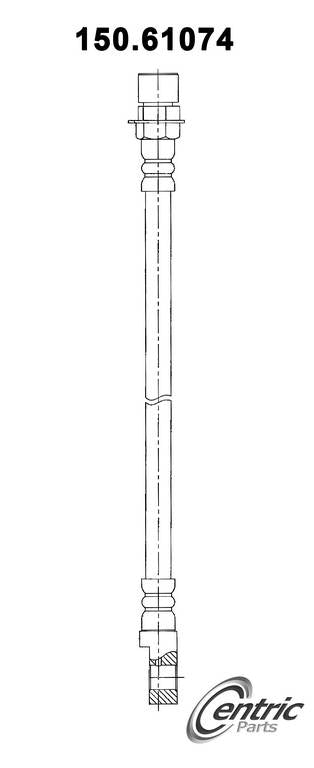 Centric Parts Brake Hose top view frsport 150.61074