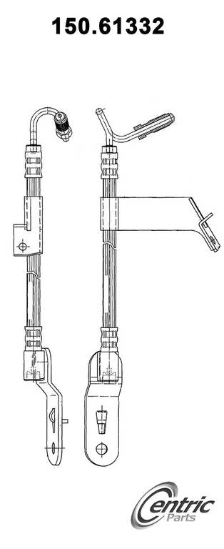 Centric Parts Brake Hose top view frsport 150.61332