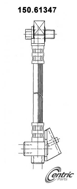 Centric Parts Brake Hose top view frsport 150.61347