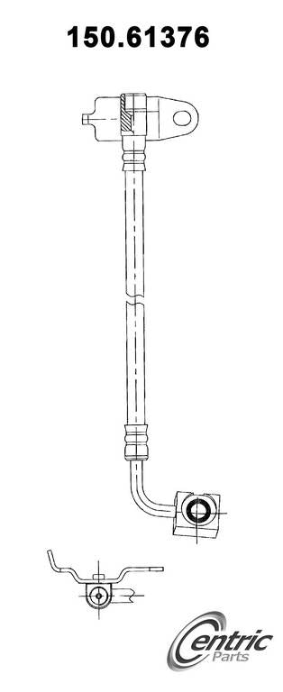 Centric Parts Brake Hose top view frsport 150.61376
