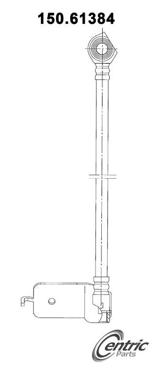 Centric Parts Brake Hose top view frsport 150.61384