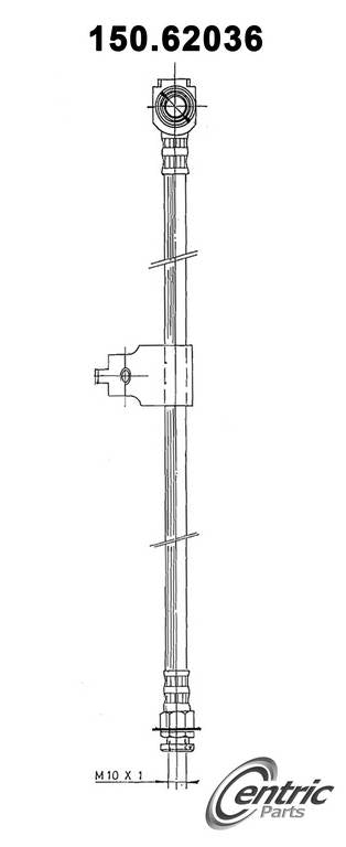 Centric Parts Brake Hose top view frsport 150.62036