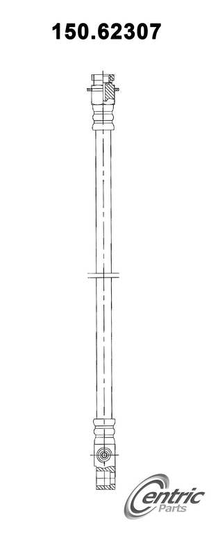 Centric Parts Brake Hose top view frsport 150.62307