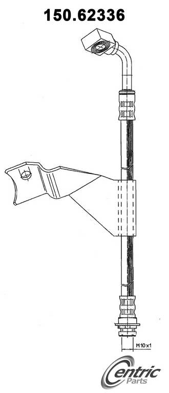 Centric Parts Brake Hose top view frsport 150.62336