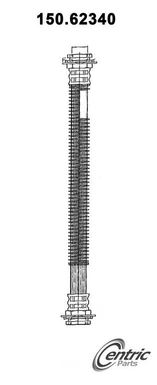 Centric Parts Brake Hose top view frsport 150.62340