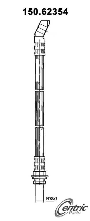 Centric Parts Brake Hose top view frsport 150.62354