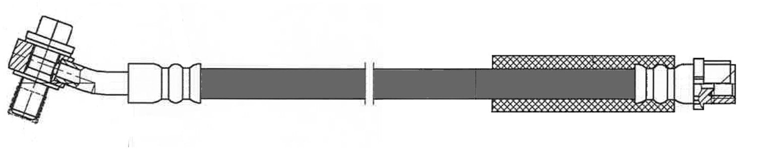 Centric Parts Brake Hose top view frsport 150.62469