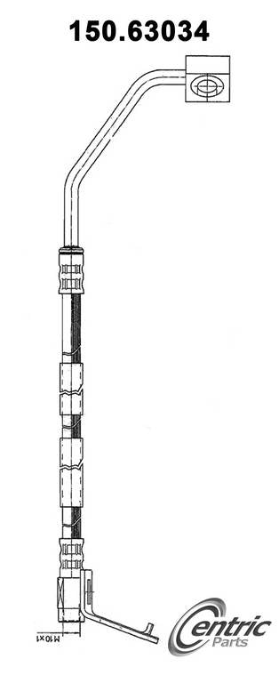 Centric Parts Brake Hose top view frsport 150.63034