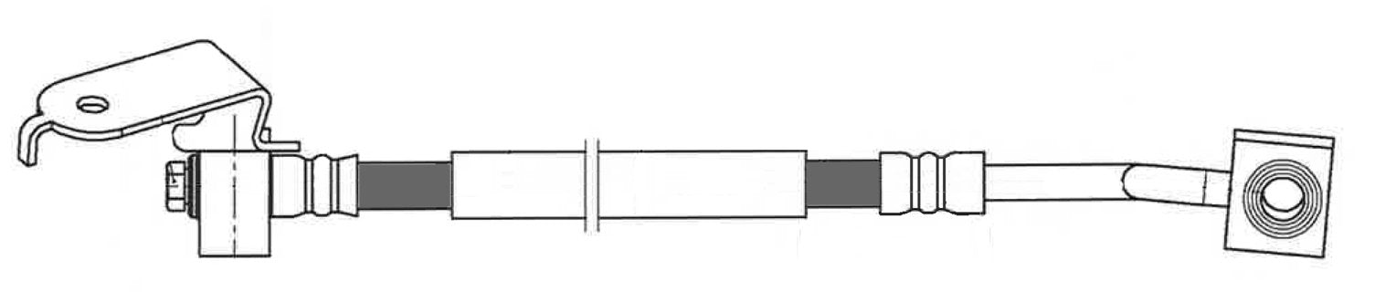 Centric Parts Brake Hose top view frsport 150.63398