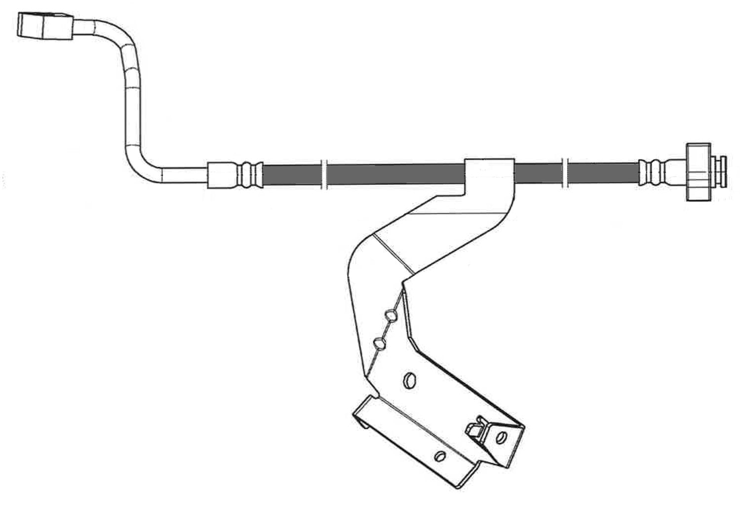 StopTech Brake Hose  top view frsport 150.65216